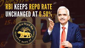 RBI Holds Repo Rate at 6.5%