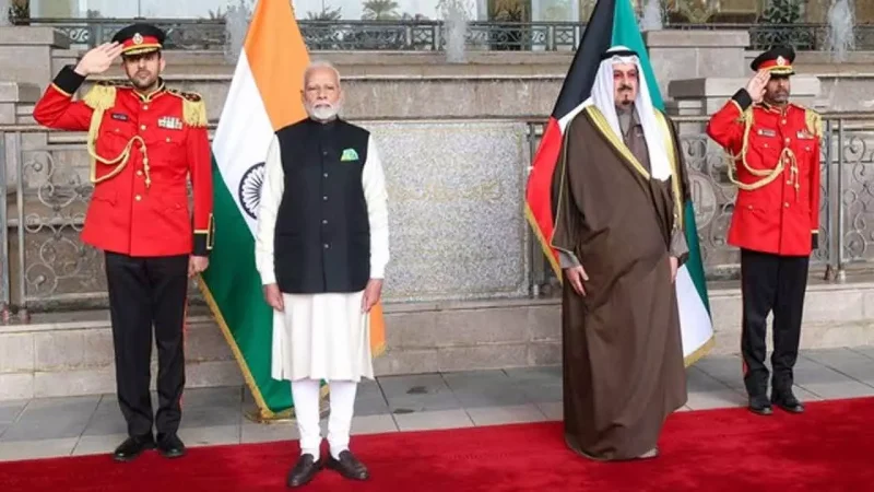 “Kuwait PM Bids Farewell To PM Modi At Airport”